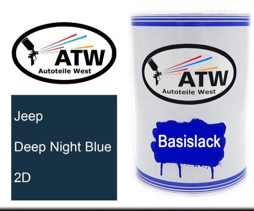 Jeep, Deep Night Blue, 2D: 500ml Lackdose, von ATW Autoteile West.